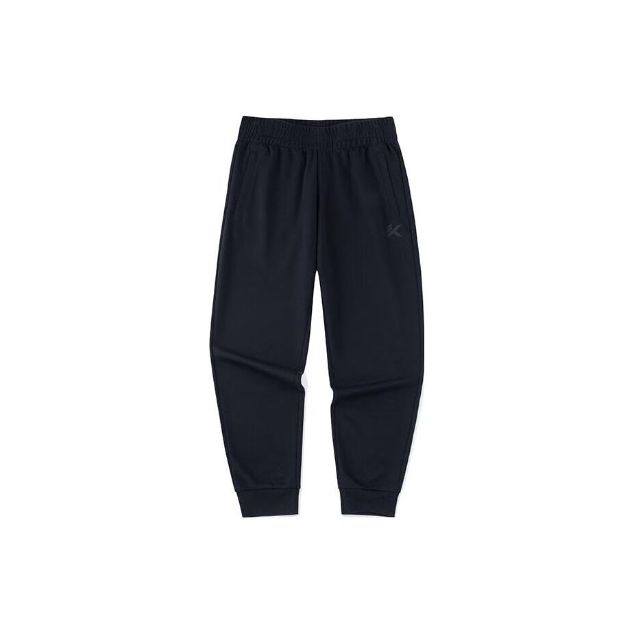 Anta Баскетбольная серия, однотонные вязаные манжеты, повседневные спортивные брюки, мужские брюки, черные 952321317-1