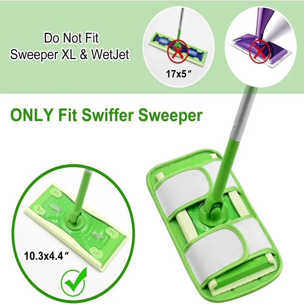 Насадки из микрофибры для швабр Swiffer Sweeper 12 дюймов Многоразовые Моющиеся Сменные насадки для швабры для пола Мультиповерхностная Влажная и Сухая уборка