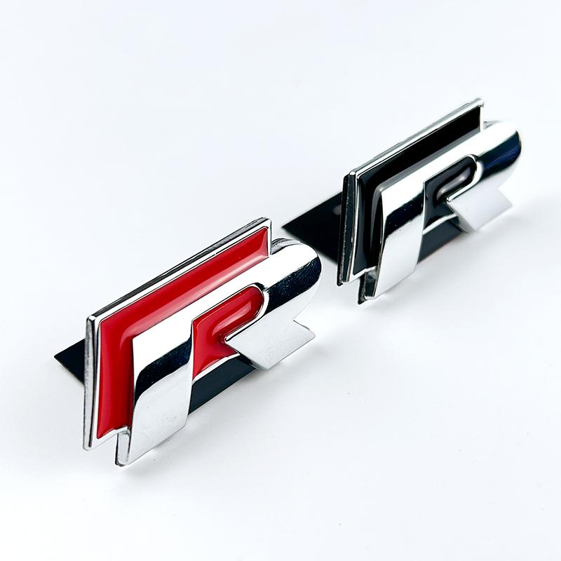 BSI1 For VOLKSWAGEN VW GTI 3D Metal R Badge Car Grill Emblem Stickers Decal For VW Volkswagen Jetta Bora Candy Golf Sagitar Magotan P