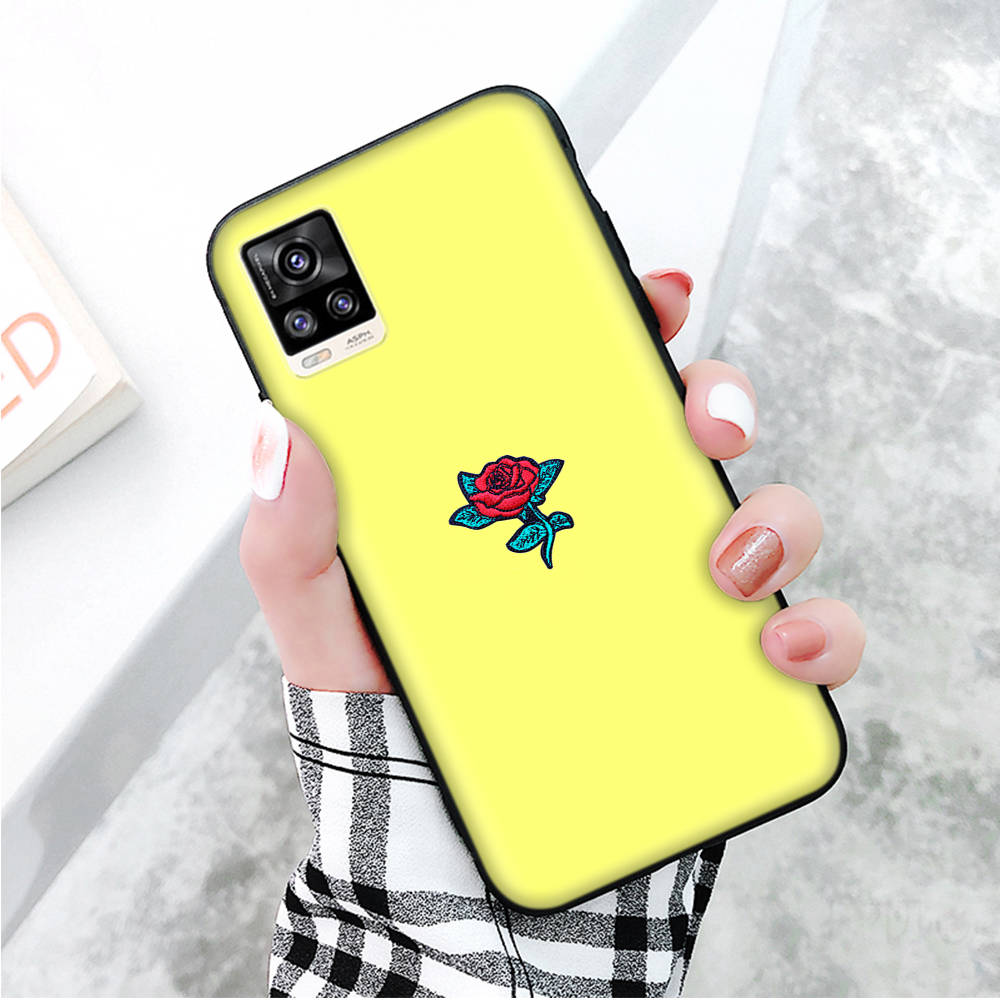 Черный чехол для Xiaomi Redmi 13C Note 9 iPhone XR 7 8 14 15 11 12 13 X XS Pro Max Samsung A25 S23 S24 FE Ultra Plus Rose