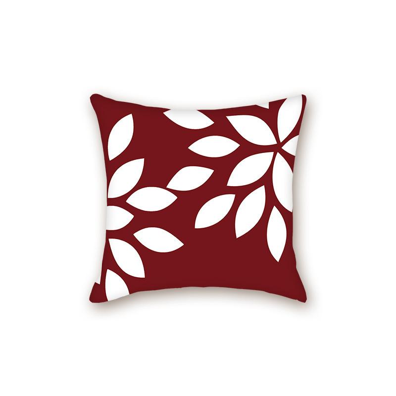 New Modern Simple Leaf Series Sofa Cushion Pillow Case Bedside Bedroom Backrest Pillow