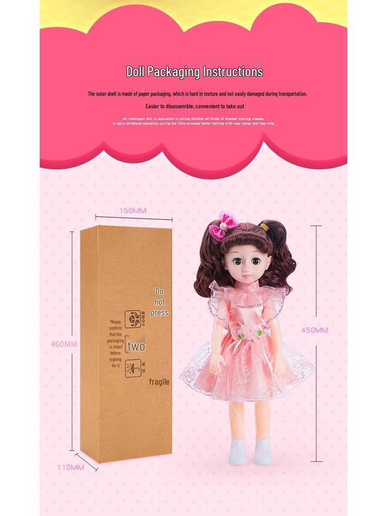 Interactive Smart Doll Set with Changeable Clothes - Princess Toy for Girls, Perfect Birthday Gift