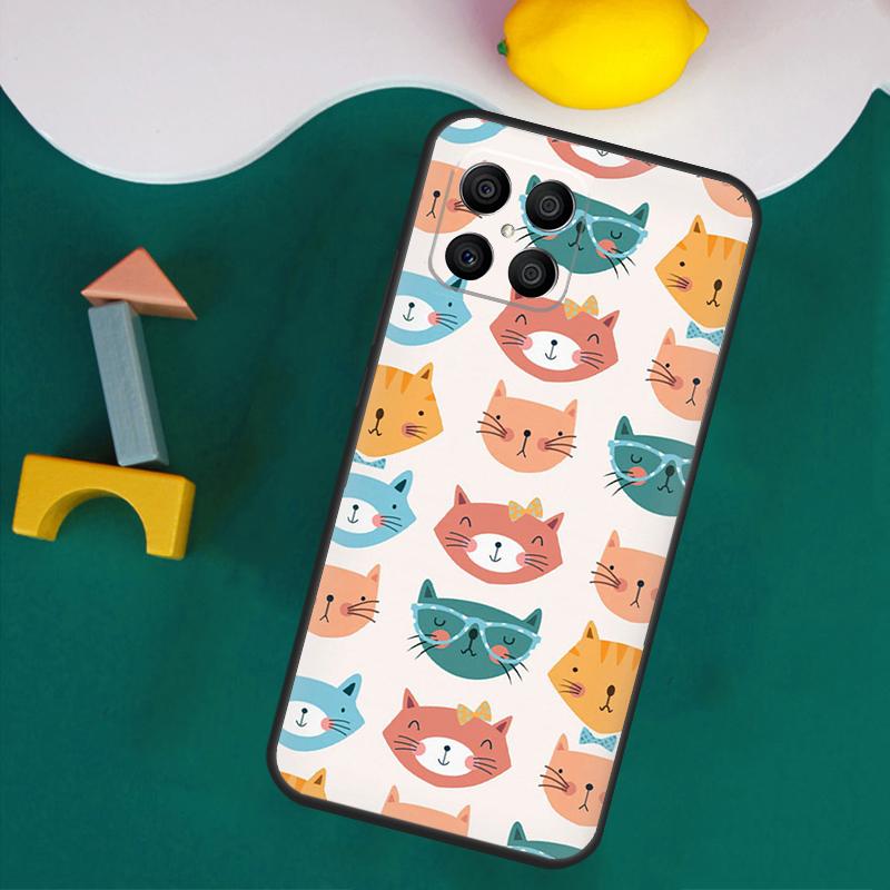 Милый Чехол С Рисунком Кота Котенка Для Honor 200 Pro 50 70 90 X9a X8a X8 X9 X8b X9c X9b Honor Magic 7 Lite 5 6 Pro Чехол