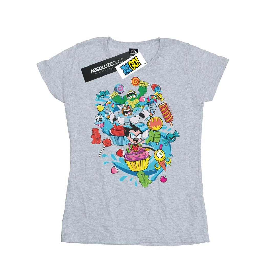 DC Comics Womens/Ladies Teen Titans Go Candy Mania Cotton T-Shirt