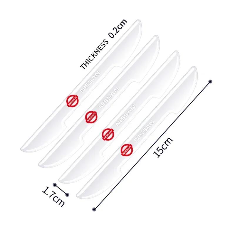 4 шт./комплект Прозрачный Защитный Протектор от Столкновений на Дверь Автомобиля Полоса-Бампер Наклейка Для Nissan X-trail Almera Qashqai Tiida Аксессуары