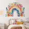 Акварельные цветы Радуга Детская спальня Дом Фон Стена Украшающие Наклейки на стену