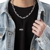 Silver Color Metal Necklace Thick Hollowed-out Necklace Hip Hop Man Necklace  Daily Wear