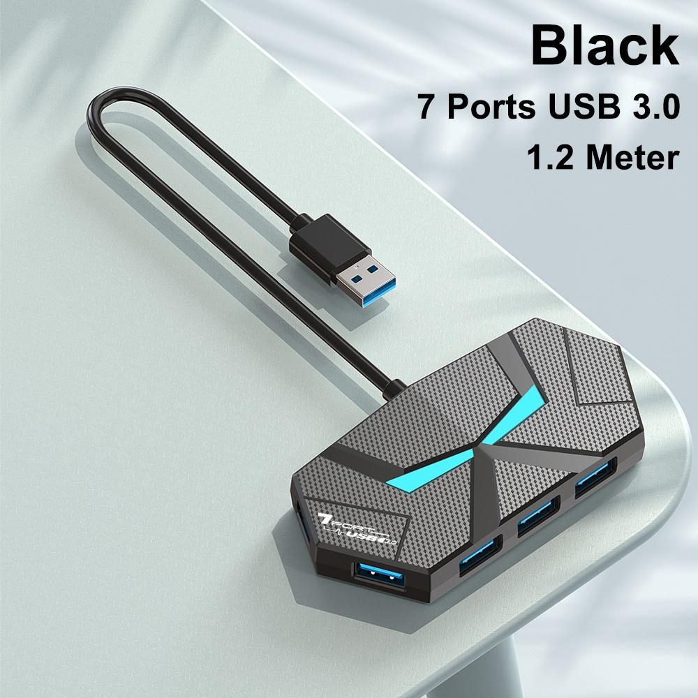4/7 Ports USB Docking Station 5Gbps High Speed Transmission USB Splitter USB 3.0 HUB Adapter PD Power Supply for Laptop Computer