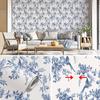 Обои ПВХ Дерево Синие Листья Ретро Самоклеящиеся Водонепроницаемые Наклейка для Мебели Шкафа Обновленный Декор Стен Ванной Комнаты Кухни