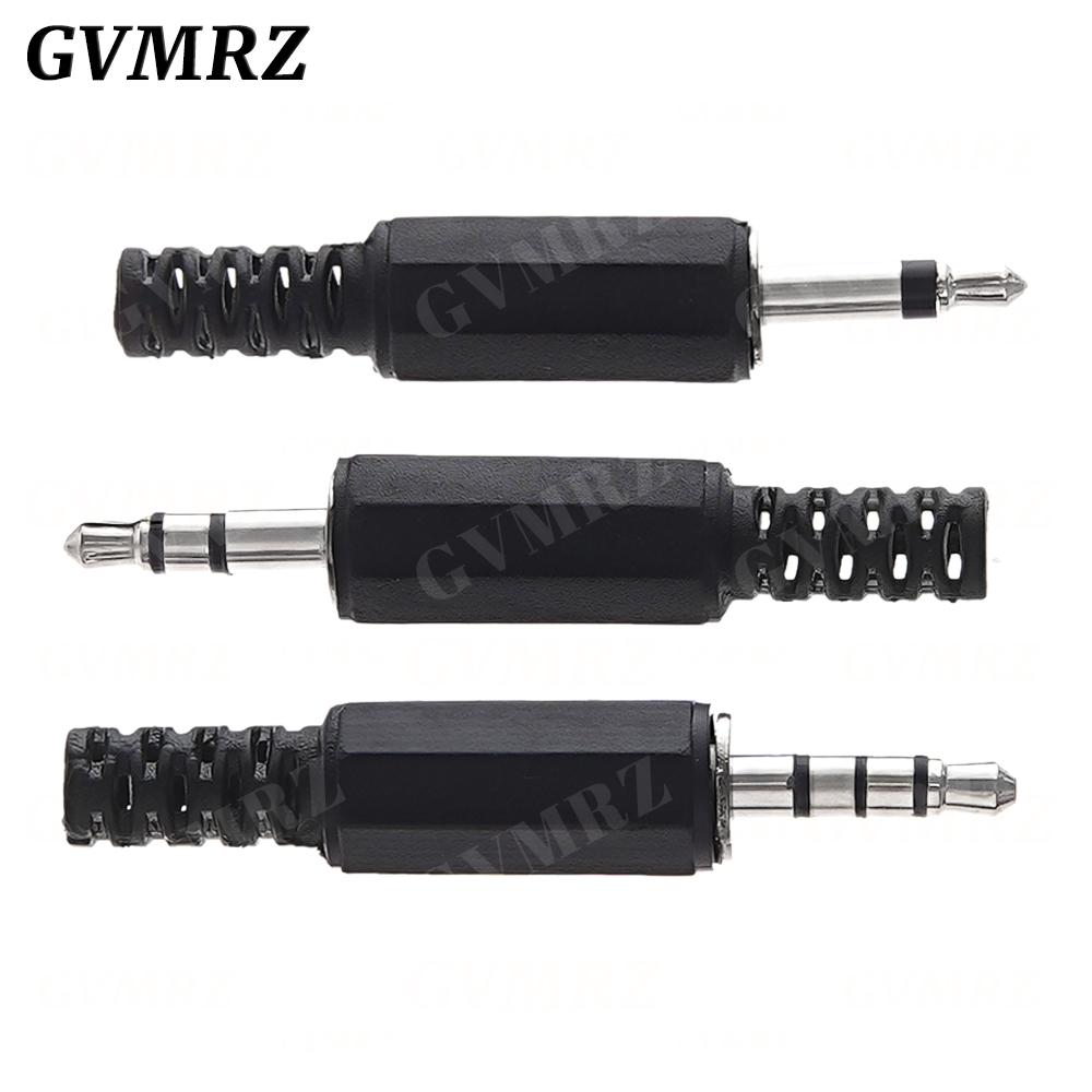 5PCS/lot 3.5mm 1/8 "Single/Double Channel Stereo Plug Welding Type Audio Male Plug 3.5 Socket 2 3 4 Section adapter connectors
