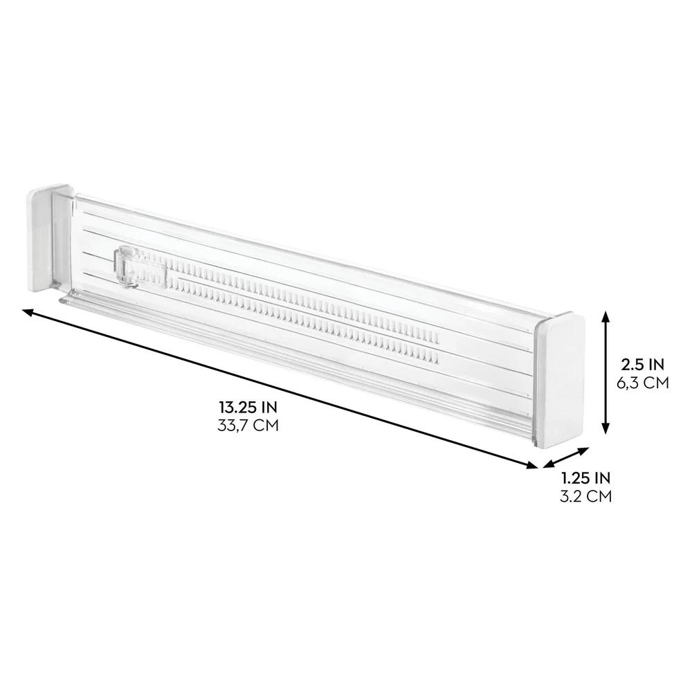 Plastic Drawer Dividers Set of 2 Adjustable Storage Organizers Home Office Kitchen Bathroom Clutter Management
