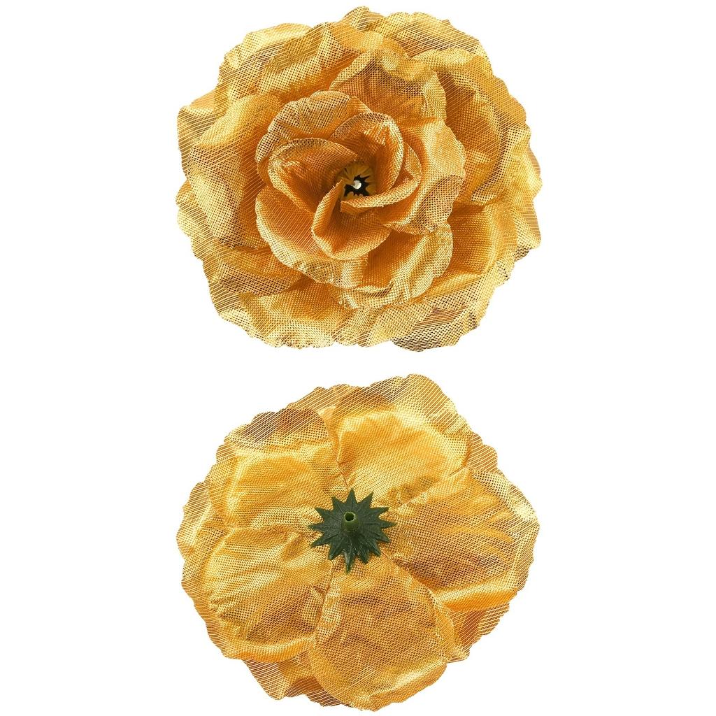 30Pcs Gold Artificial Flowers 8CM Fake Flower Christmas Decoration Xmas Tree for Home Decor New Year 2026 Gifts Accessories