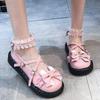Fashion 2024 New Women's Mary Jane Shoes Fashion Autumn Bow-knot Buckle Women Shoes Japanese Student Uniform Lolita Round Toe Flat Shoes