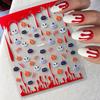 1pcs 5D Embossed Halloween Nail Sticker Red Blood/ Evil Pumpkins Nail Decals 8*10cm Self-Adhesive Halloween Scream Nail Decora