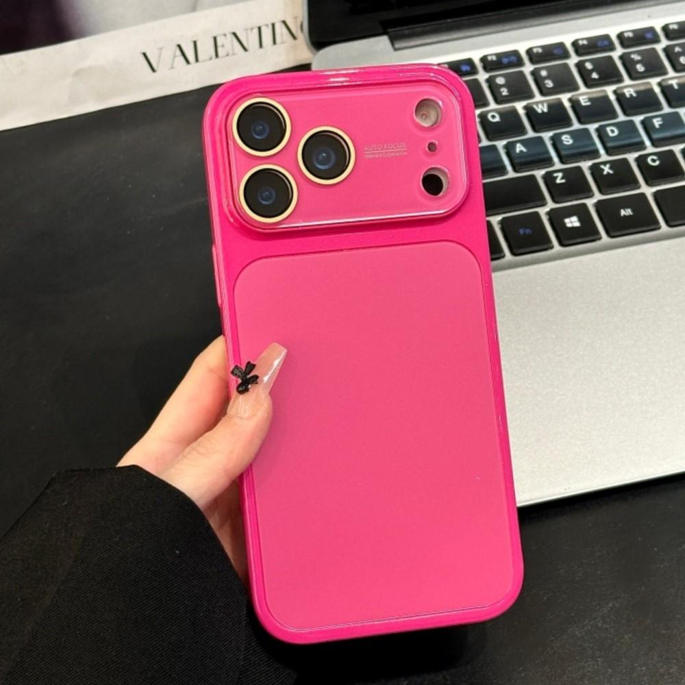AG Матовый Кристалл Большое Окно Стеклянный Чехол Для iPhone 17 16 15 14 13 Pro Max Plus Ударопрочный Покрытие Глянцевый Яркий Бронированный Чехол