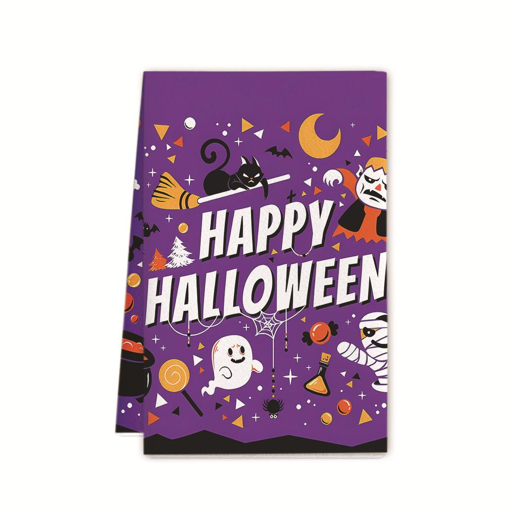 Halloween Towel Ornament Gift Microfiber Printing Kitchen Towel Special Dish Towel Rag