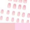 Короткие Прямоугольные Французские Розовые Накладные Ногти - Горячо Продаваемые Носимые Маникюрные Типсы