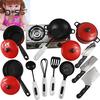 Martini Kids Play Toy Kitchen Cooking Food Utensils Pans Pots Dishes Cookware Supplies