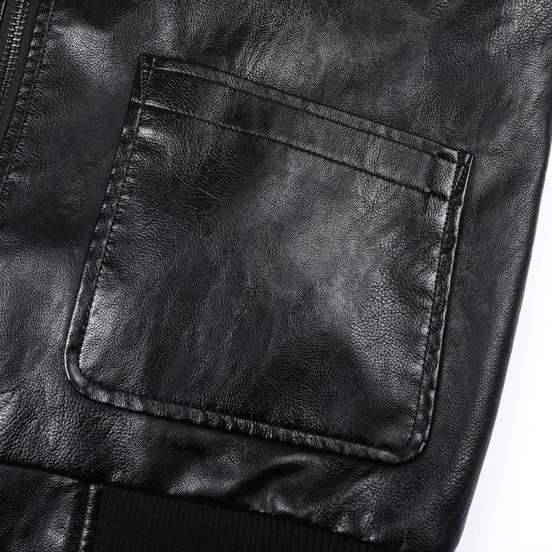 Зимняя кожаная куртка мужская флисовая утолщенная повседневная куртка мужская Ma1 ретро инструментальный летный костюм ВВС