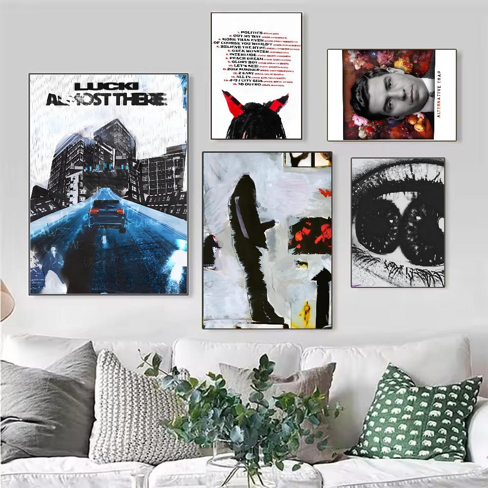 1 шт. Lucki Rapper 2 Faced Pt 2 Плакат HD Постеры Главная Комната Бар Кафе Декор Искусство Настенная Живопись Картина