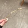 Жемчужная Стразовая Цветочная Повязка на Голову Тонкий Элегантный Бант Хрустальные Диадемы Корейская Изысканная Цветочная Повязка Феи День Рождения