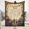 Princess 50th Birthday Celebration Flannel Blanket-Soft and Suitable for Sofas,Beds,Offices,Travel,All Seasons,Great Gift for Holidays and Birthdays.