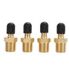 4Pcs Tank Valve 1 4in NPT Male Thread 200PSI Standard Valve Core Brass Valve with Sealing Caps for Car Repair