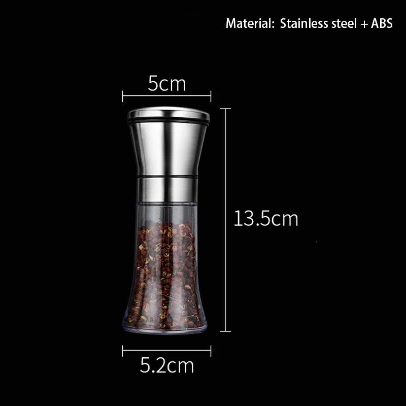 Stainless Steel Salt And Pepper Grinders Spice Jar Containers Bottle Pepper Salt Shakers Food Grade For Kitchen Spaces Cooking Utensils & Gadgets