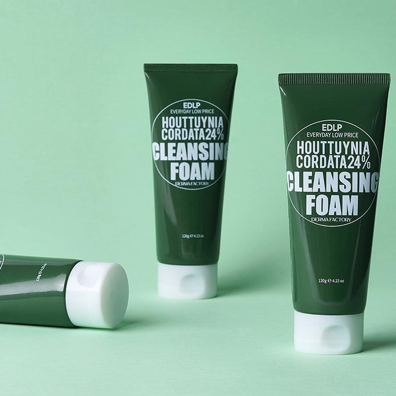 DERMA FACTORY EDLP Houttuynia Cordata 24% Cleansing Foam 120g