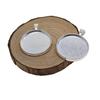 10Pcs Blank Round Bezel Tray Base for 42x33mm Cabochon Necklace Pendant 30mm