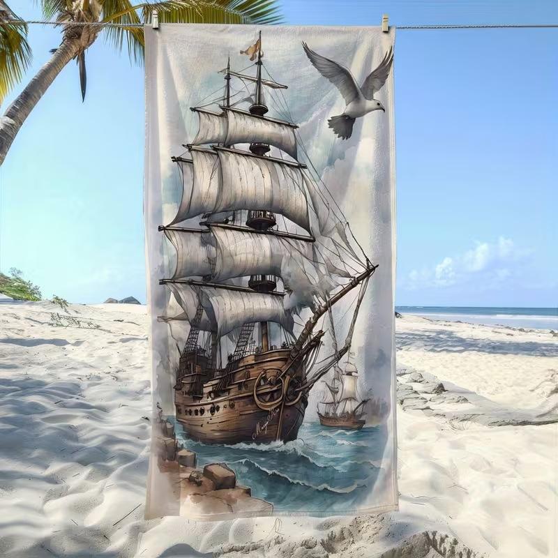 Popular Summer Beach Towel Microfiber Absorbent Beach Towel Seaside Outdoor Vacation Sports Towel