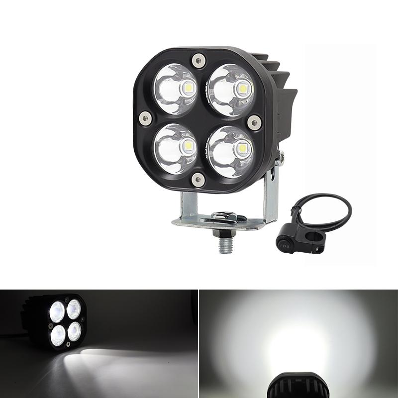 3 Inch 40W White Amber Motorcycle Driving Lights Led Work Light Bar Square Spotlight 4x4 Offroad Truck