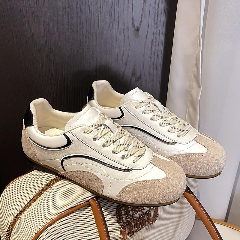 Версия из коровьей кожи~ Сочетание цветов, универсальная кожа, внутренняя высота, немецкие тренировочные кроссовки, женские кроссовки на мягкой подошве, спортивные кроссовки Форрест Гамп, повседневные и