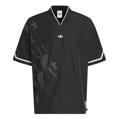adidas Оригиналы Звезда Баскетбола Свободная Спортивная Футболка с V-образным вырезом Короткий рукав Унисекс футболка KC3569