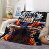 1PC Son Goku Patterned Flannel Blanket Suitable For All Seasons For Home Decor Warmth And Comfort Gifts Holiday Present