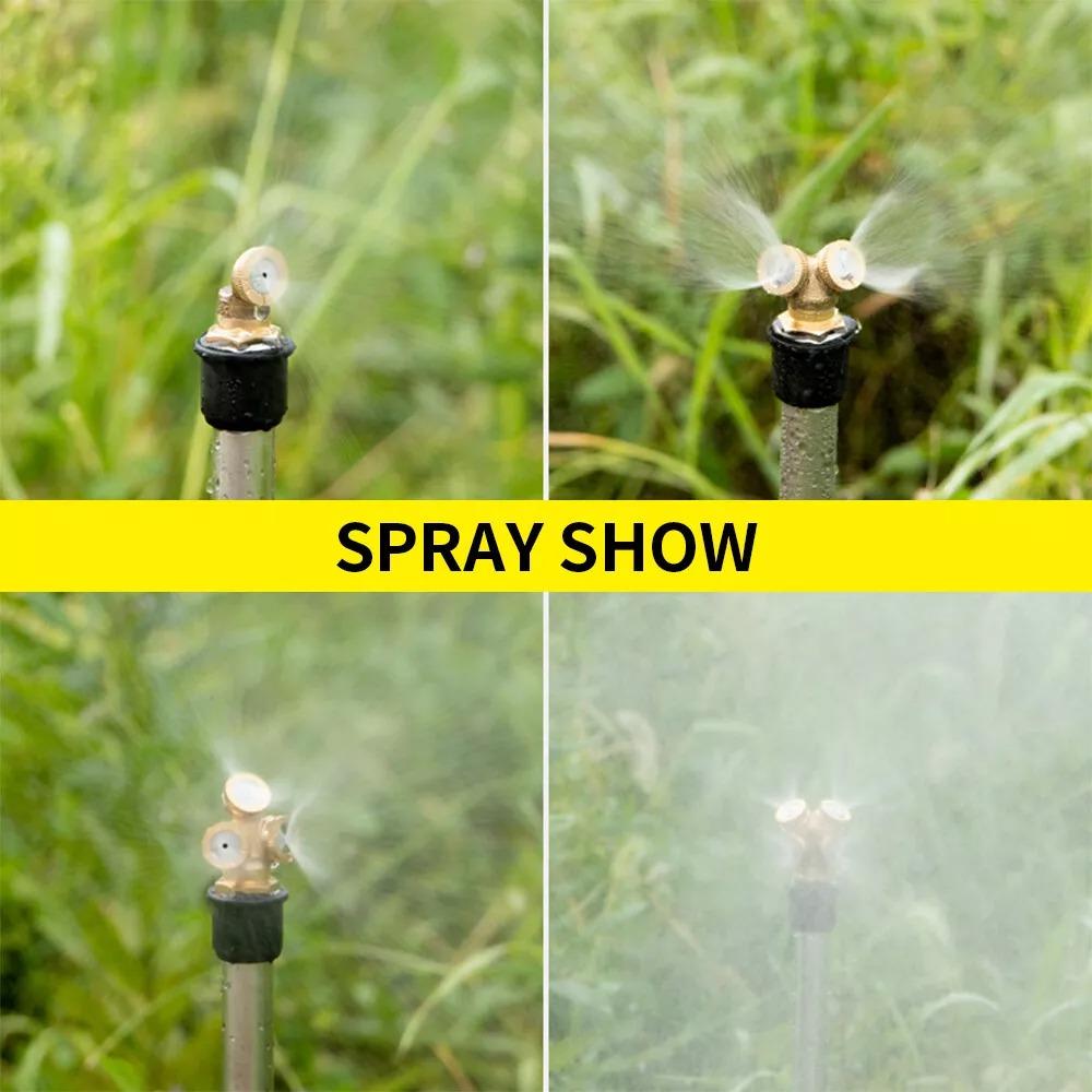 Water Sprinkler Mist Nozzles Brass Multiple Nozzle Head Nebulizer Hose Connector  Garden Tools