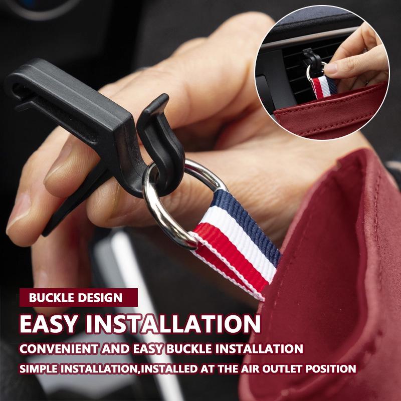 BBEB3 Car Air Vent Sunglass Phone Coin Key ID Card Storage Bag For KIA K5 K2 Optima Soul Spectra Niro Cadenza Sephia Carens