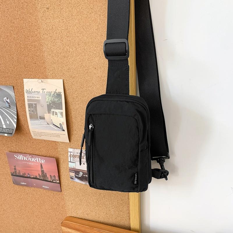 Простая трендовая повседневная мужская нагрудная сумка, японский легкий наплечный маленький рюкзак, женская сумка-мессенджер для отдыха и спорта