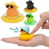 1 шт., украшение в виде утки для приборной панели, резиновая утка, автомобильные украшения, маленькая утка, ожерелье для солнцезащитных очков на приборной панели, кольцо для плавания для автомобиля, офиса, спальни, декор стола
