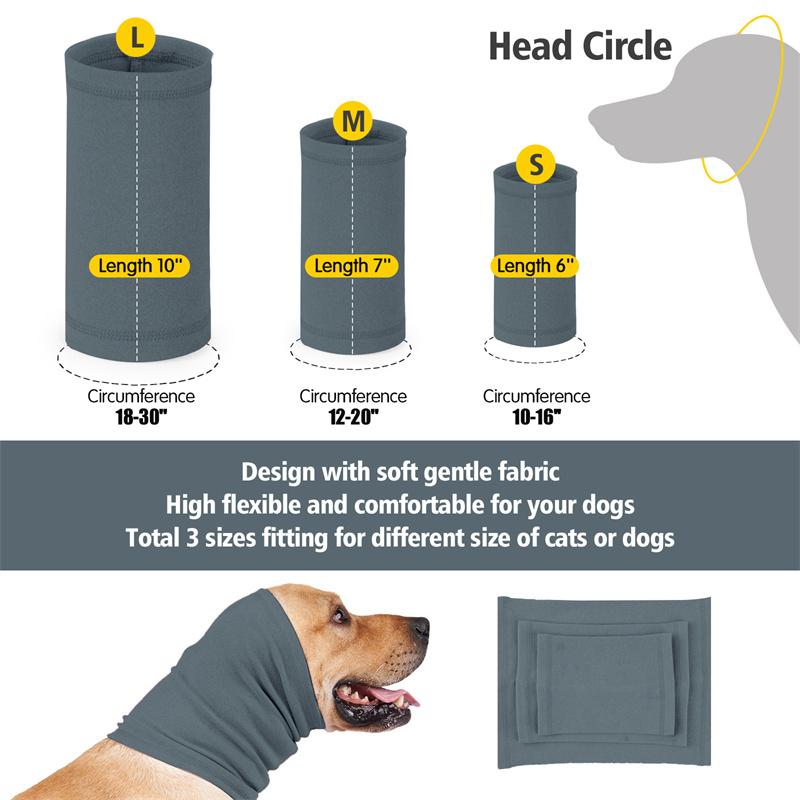 Winter Warm Puppy Big Dog Scarf Hat for Small Medium Large Dogs Soothing Head Cover Cap Mascotas Accessories Grooming Supplies