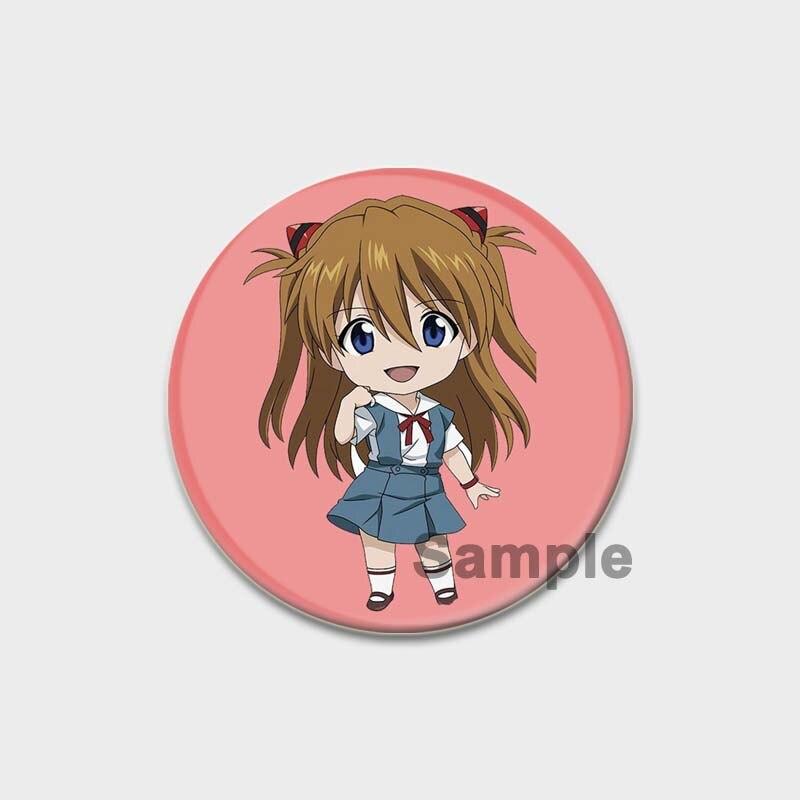 58 мм классическая аниме брошь из ЭВА, мультяшные булавки для лацканов, аксессуары для одежды, шляпа, украшение для рюкзака, милые 58 мм, круглые значки, булавка, эстетическая
