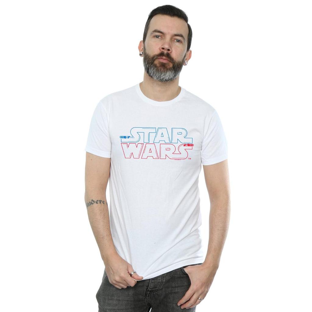 Star Wars Mens Lightsaber Logo T-Shirt