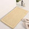 Door Floor Mat Coral Fleece Embossed Sponge Bathroom Non-slip Absorbent Mat Toilet Door Wear-resistant Foot Pad