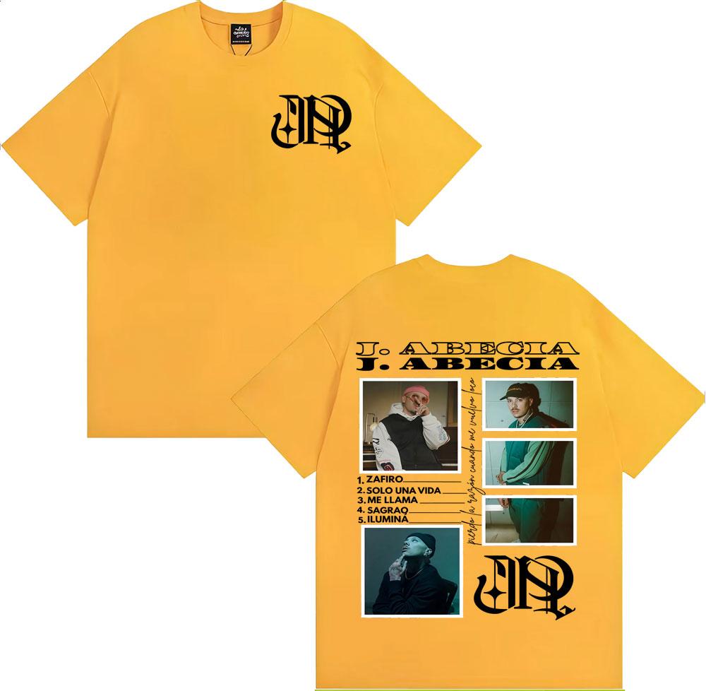 Rapper J Abecia Desvelos Tour 2025 New Album T-shirts Men Women Fashion Hip Hop Retro T Shirt Summer Casual 100% Cotton T-shirt