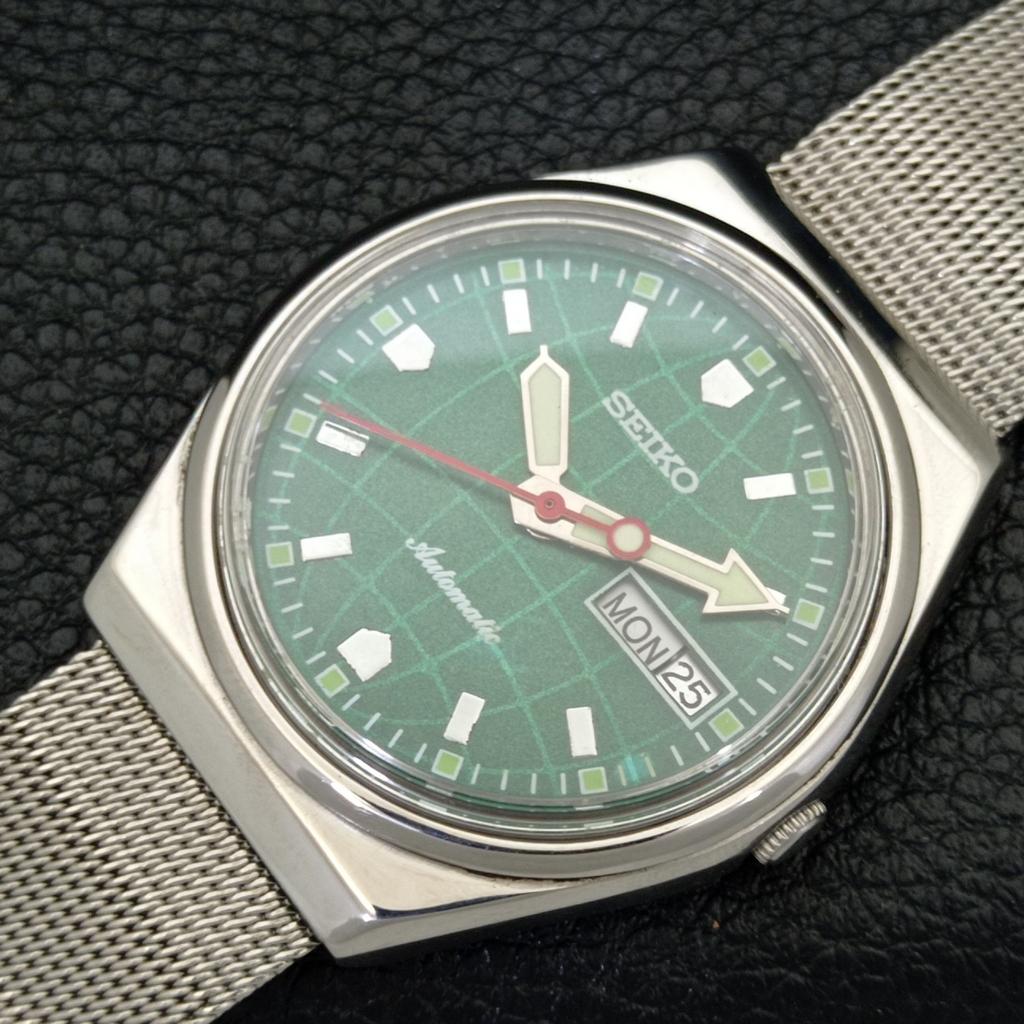 АВТОМАТИЧЕСКИЕ ВИНТАЖНЫЕ ЧАСЫ SEIKO ЯПОНИЯ 6349A МУЖСКИЕ С ЗЕЛЕНЫМ ЦИФЕРБЛАТОМ a700492-5