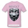 Футболка с принтом Revolt V Mask Анонимная Хакерская Организация Видео Black Lives Matter Летняя Большая Футболка