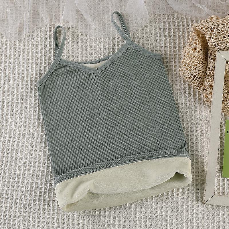 Зимняя теплая майка толстая тонкая сплошная цветная термобелье верхняя одежда с подогревом жилет топы без рукавов сексуальный укороченный топ плотная эластичная женская майка