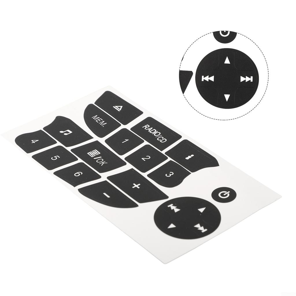 Наклейка для ремонта кнопок Custom Fit для Renault, черная накладка с белой надписью