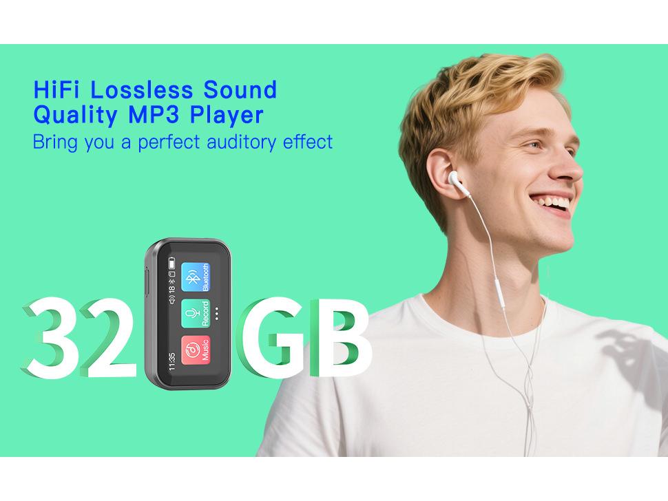 Мини MP3-плеер Bluetooth, электронная книга и диктофон с динамиком и FM-радио