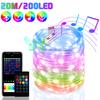 RGB Smart Bluetooth Control USB LED String Lights Outdoor App Remote Control led Garland Fairy Lamp Christmas Tree Decoration